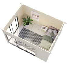 Gartenhaus Palmako Andrea 11,2 m² Schiebetür Isolierglas inkl. Fußboden 434 x 402 cm grau