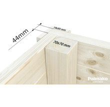 Gartenhaus Palmako Andrea 11,2 m² Schiebetür Isolierglas inkl. Fußboden 434 x 402 cm grau