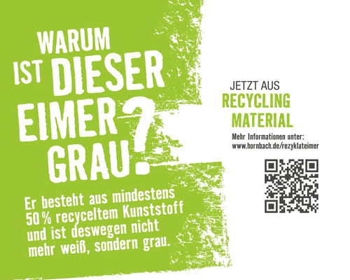 Informationen zu Eimer aus Recyclingmaterial