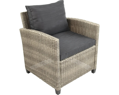 Gartensessel aus Rattan mit Polster