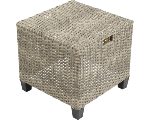 Geflochtener Outdoor-Beistelltisch aus Polyrattan mit Stauraum