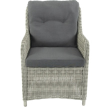 Geflochtener Sessel mit Polster für Garten oder Terrasse