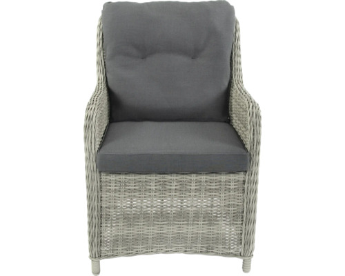 Geflochtener Sessel mit Polster für Garten oder Terrasse