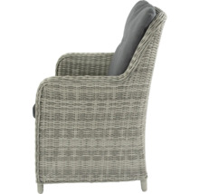 Gartenstuhl aus Polyrattan mit Kissen