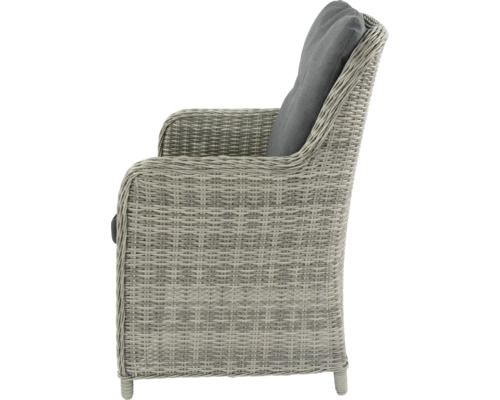 Gartenstuhl aus Polyrattan mit Kissen