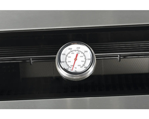 Thermometer an einem Ofen zur Temperaturmessung