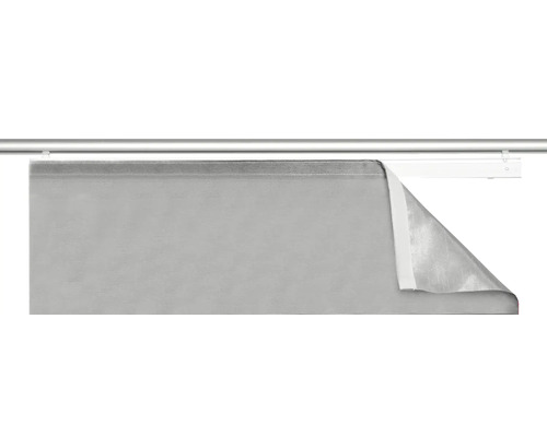 Grauer Verdunkelungsrollo mit Aluminium-Rollostange