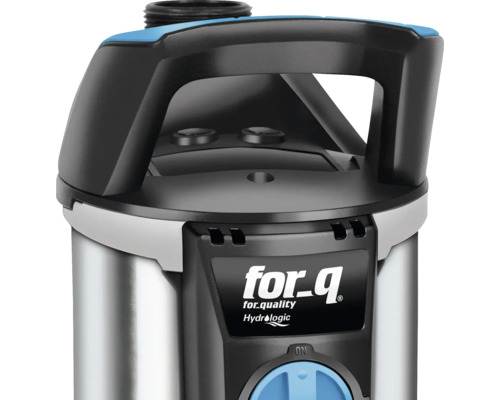 for_q Logo auf einer Gartenpumpe