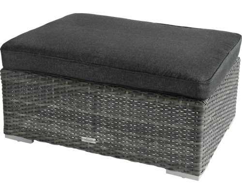 Gartensesselhocker aus Rattan mit Polster