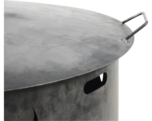 Feuerstelle mit Deckel und Griff