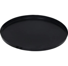 Rundes, schwarzes Serviertablett