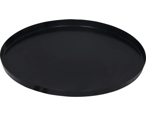 Rundes, schwarzes Serviertablett