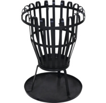 Feuerkorb aus Metall mit Auffangschale für den Garten