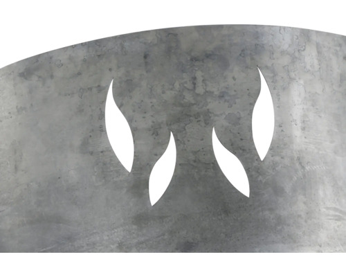 Metallobjekt mit Flammenmuster