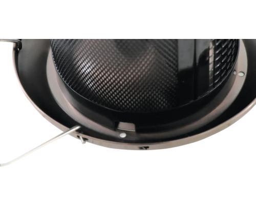 Einbaustrahler mit schwarzem Gitterschirm für Innenräume