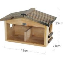 Holzvogelhaus mit den Maßen 39 cm x 21 cm x 25 cm