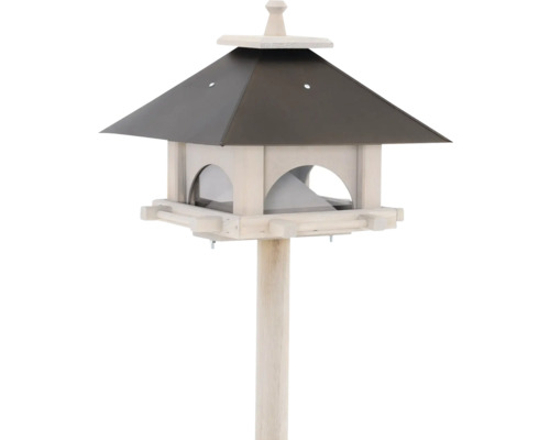 Vogelhaus aus Holz mit Ständer für den Garten