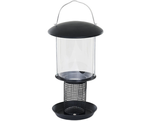 Vogelfutterspender mit Auffangschale und Aufhängevorrichtung