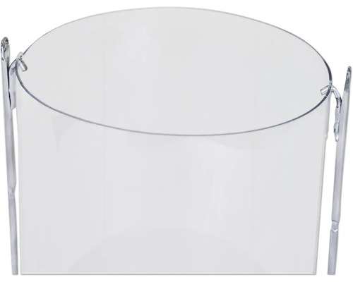 Windlicht aus Glas mit Metallhalterung