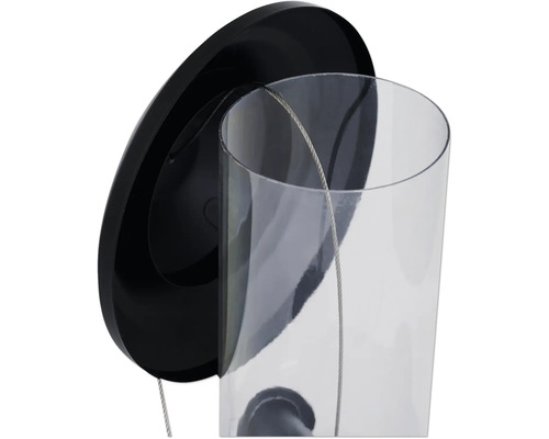 Vogelhaus mit transparentem Futterbehälter und Aufhängung