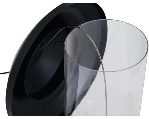 Vogelhaus mit transparentem Futterbehälter und Aufhängeseil