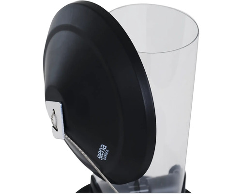 Futterhaus mit durchsichtigem Behälter und Siena Garden Logo