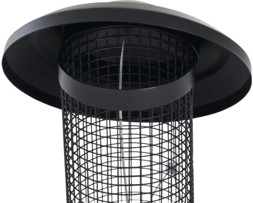 Detailansicht einer Futterstelle für Wildvögel mit Drahtgitter