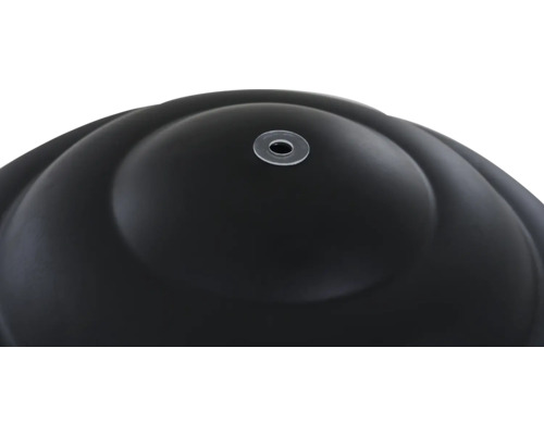 Schwarzer Boxsack mit Befestigungsvorrichtung