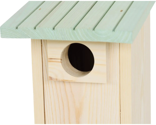 Vogelhaus aus Holz mit Dach