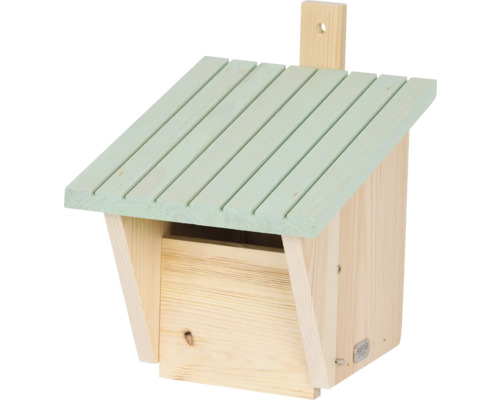 Vogelhaus aus Holz mit geneigtem Dach