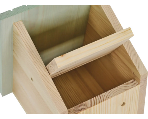 Holz-Nistkasten Innenansicht
