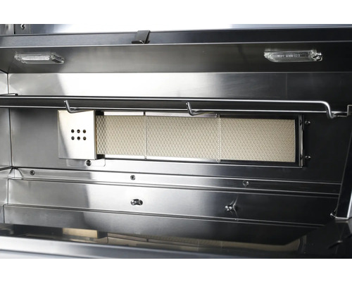 Innenansicht eines Grills mit Infrarotbrenner