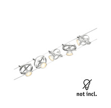 Fünfstrahlige Seil-Lichtanlage mit Leuchtmitteln, Leuchtmittel nicht im Lieferumfang enthalten