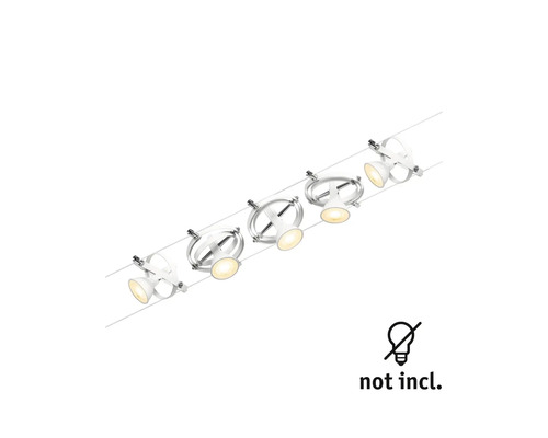 Schienenstrahler mit fünf Leuchten ohne Leuchtmittel