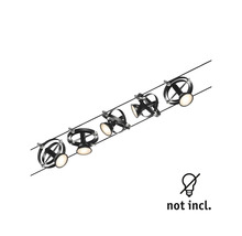 Schienensystem mit sechs Strahlern, Leuchtmittel nicht enthalten