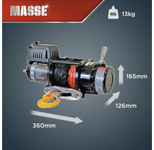 Elektrische Seilwinde Warrior NINJA 4500LB 2 t 12 V