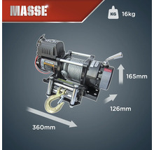  Elektrische Seilwinde Warrior NINJA 4500LB 2 t 12 V