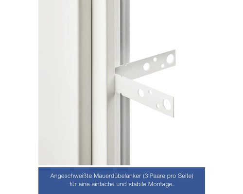 Detailansicht von angeschweissten Mauerdübelankern für einfache und stabile Montage