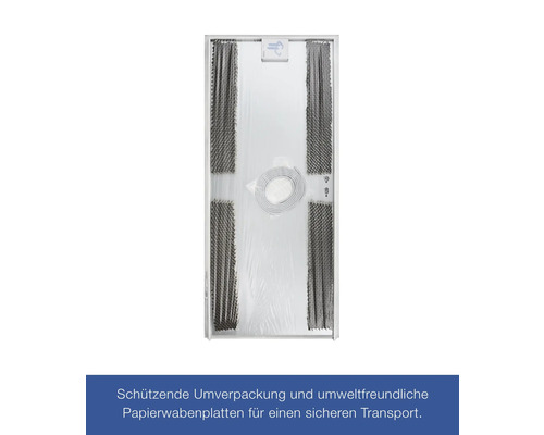 Verpackte Zimmertür mit Wabenplatten zum Schutz