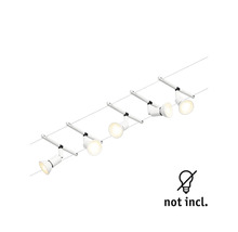 Schienensystem mit fünf Strahlern, Leuchtmittel nicht im Lieferumfang enthalten