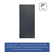 Hörmann Mehrzweck H8-5 Kellertür RAL 7016 anthrazitgrau 875x2000 mm Links/Rechts verwendbar-thumb-15
