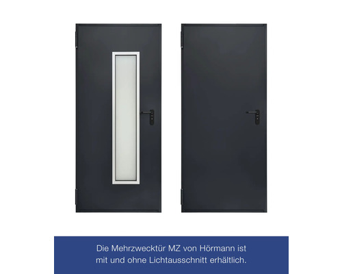 Mehrzwecktüren von Hörmann mit und ohne Lichtausschnitt