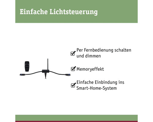Einfache Lichtsteuerung mit Fernbedienung, Memoryeffekt und Smart-Home-System Integration
