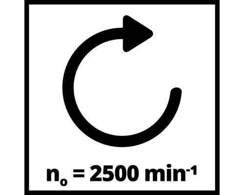 Leerlaufdrehzahl maximal 2500 Umdrehungen pro Minute