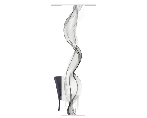 Dekoschals mit Rauchmuster neben Stuhl