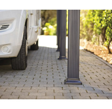 Einzelcarport, Carport für Wohnmobil CANOPIA by Palram Alpine 4300 höhenverstellbar 359 x 435 cm anthrazit