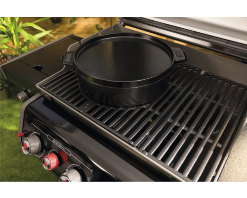 Grill mit Grillplatte aus Gusseisen