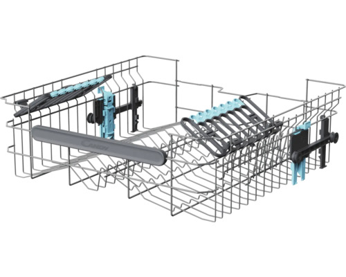 Geschirrspülerkorb aus Metall mit Kunststoffelementen