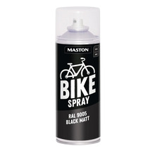Mastons Fahrradlack Spraydose, RAL 9005 Mattschwarz