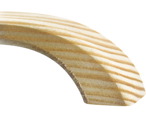 Detailansicht eines gebogenen Holzstücks